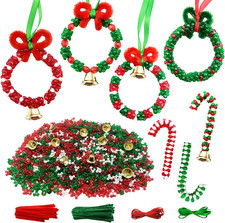 1350 Pcs Christmas Beaded Ornament Kits Christmas Crafts for Kids Adults Xmas Tr