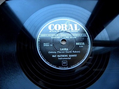 0278/ MAT MATHEWS QUINTET-Laura -04/53-Study in ...MODERN JAZZ-78rpm Schellack