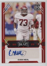 2022 Leaf Draft Auto Red Evan Neal #BA-EN1 Auto 0wp8