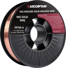ARCCAPTAIN Mig Welding Wire, 0.030 10Lb Mig Wire ER70S-6 10Lbs Gas Solid Carbon 