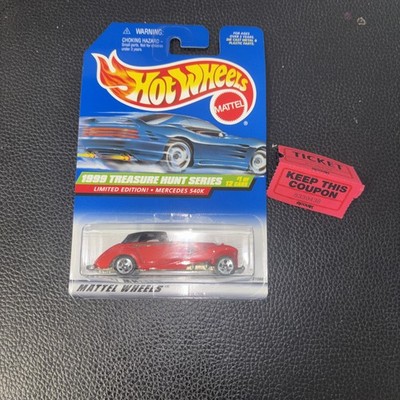 1999 Hot Wheels Treasure Hunt Red Mercedes 540K Collector #929