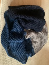 Franco Callegari Loop Schal grau blau schwarz