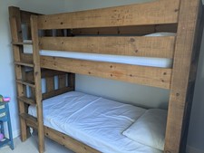 Hand made Solid Wood Single Bunk Bed Frame and Quality Mattresses