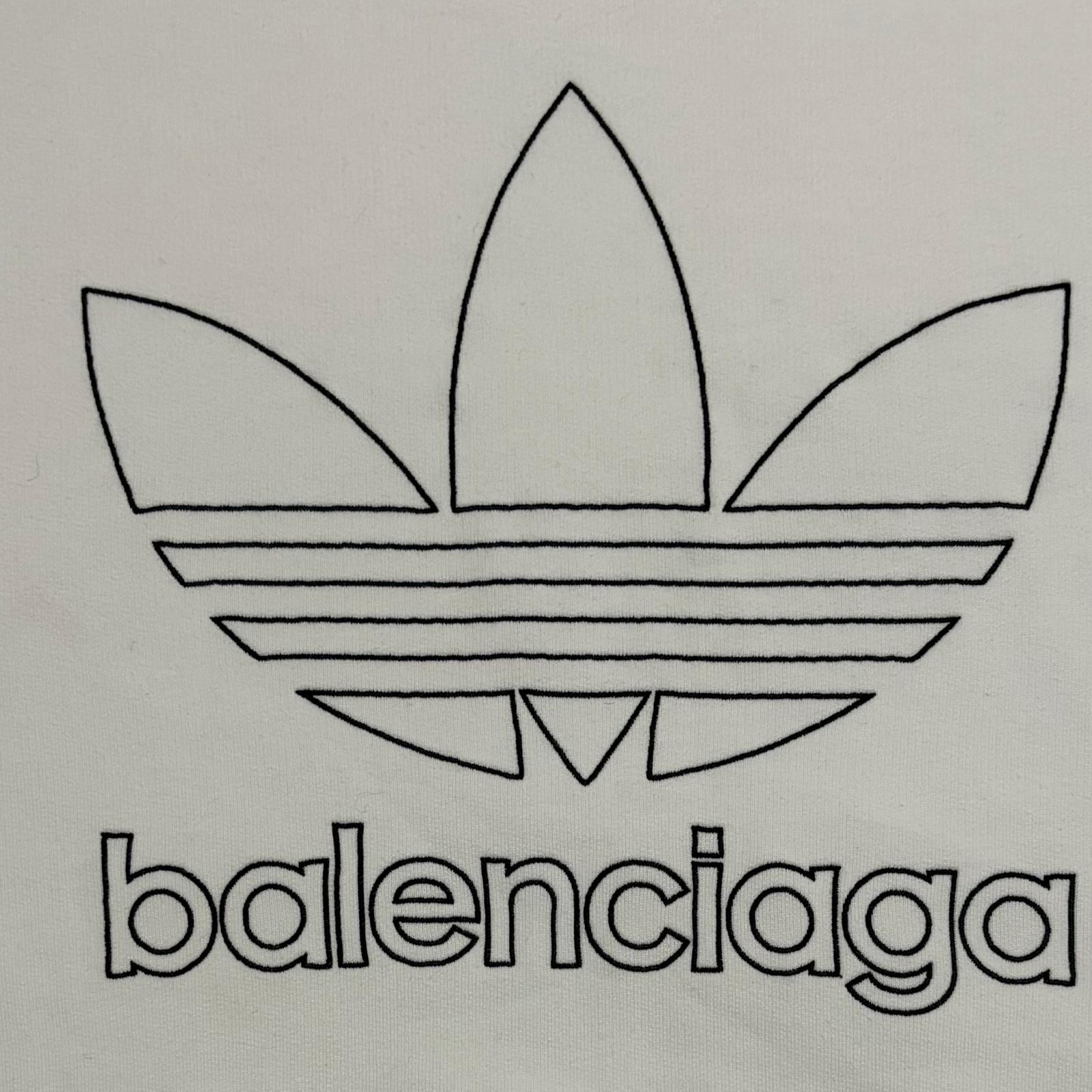 BALENCIAGA/L (3)/White/Adidas Original Collaboration Hoodie/Model Number 712396 thumbnail 3