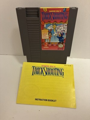 Barker Bill's Trick Shooting w/man (Nintendo Entertainment System NES) TESTED