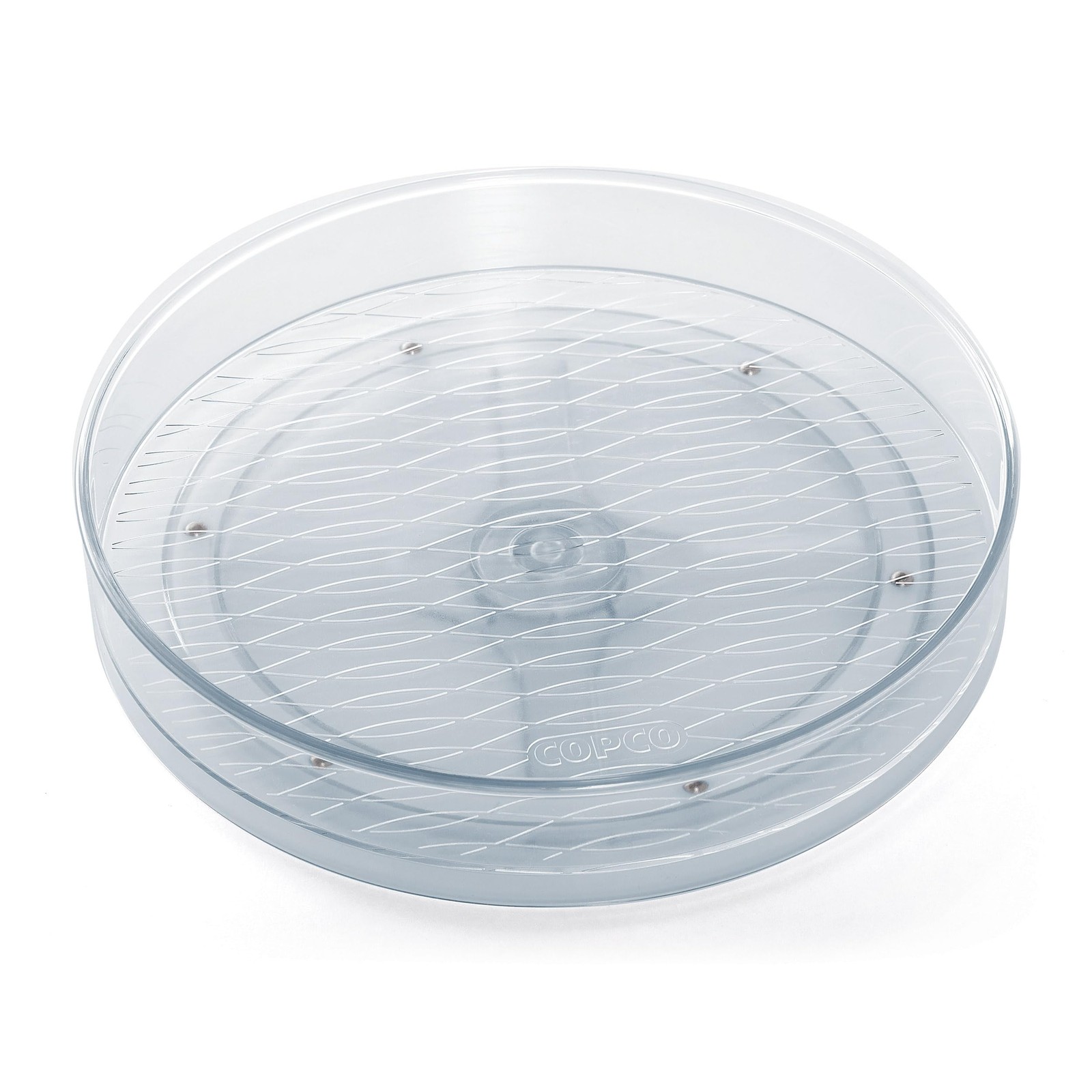 tClear Lazy Susan Turntable Organizer for Kitchen Cabinet Pantry Storage