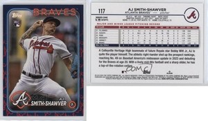 2024 Topps Series 1 Team Color Border AJ Smith-Shawver #117 Rookie RC