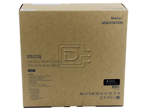 Synology 32TB DiskStation DS223j 2-Bay SATA Quad Core Encrypted NAS Server - Afbeelding 5 van 5