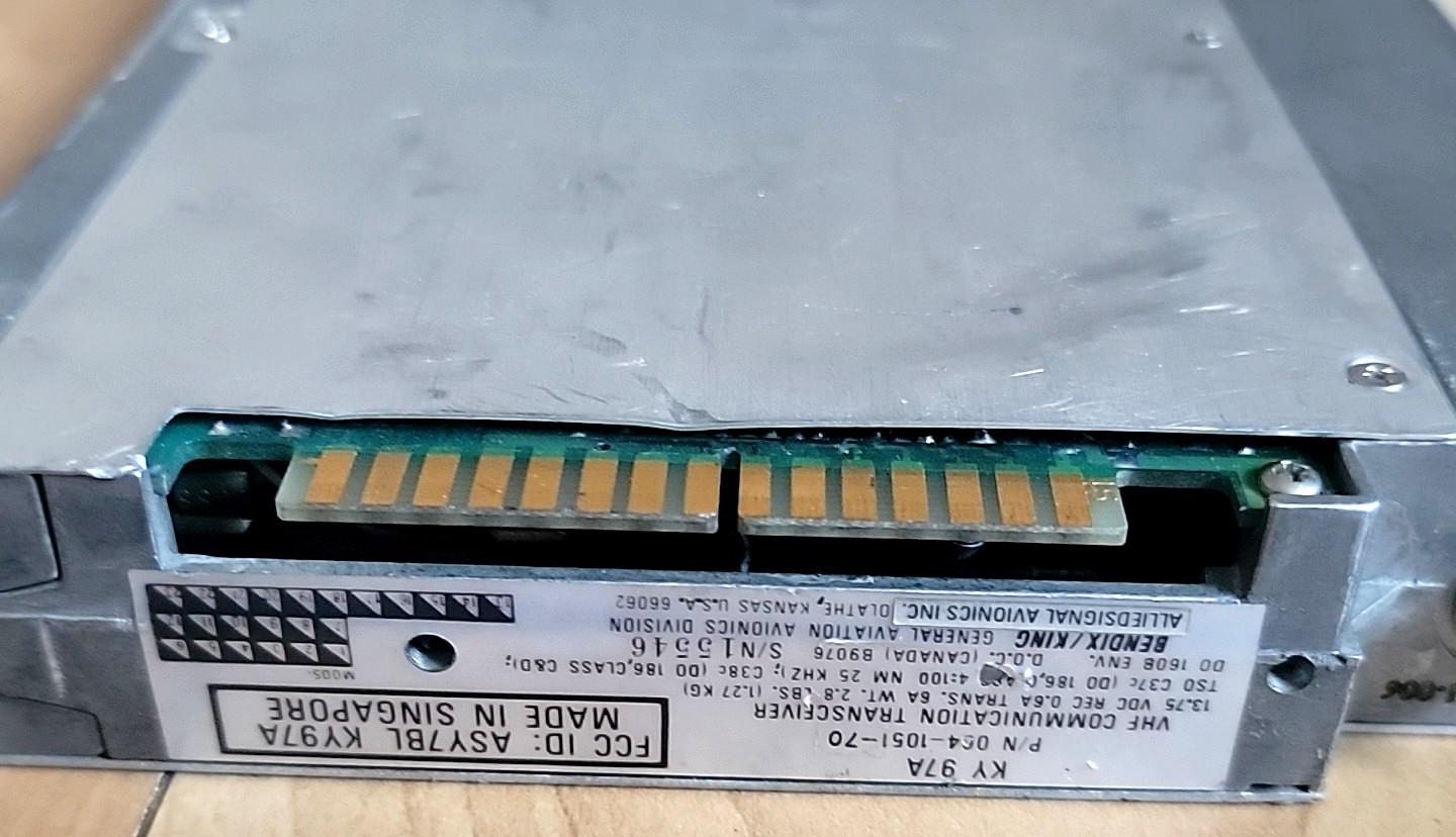 Bendix King KY 97A TSO COM Transceiver P/N 064-1051-70 FOR REPAIR (UNTESTED) REA