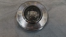 Ford Horn Button Steering Wheel Cap 1950s Car Truck Chrome Black Vintage