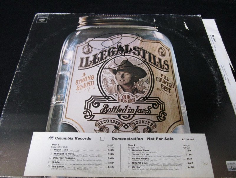 Stephen Stills Illegal Stills Columbia Demonstration (NOT FOR SALE) Album SIGNED