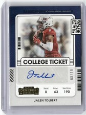 Panini Contenders College Ticket Jalen Tolbert SN 08/10 #CCT-JTO 1C5B3