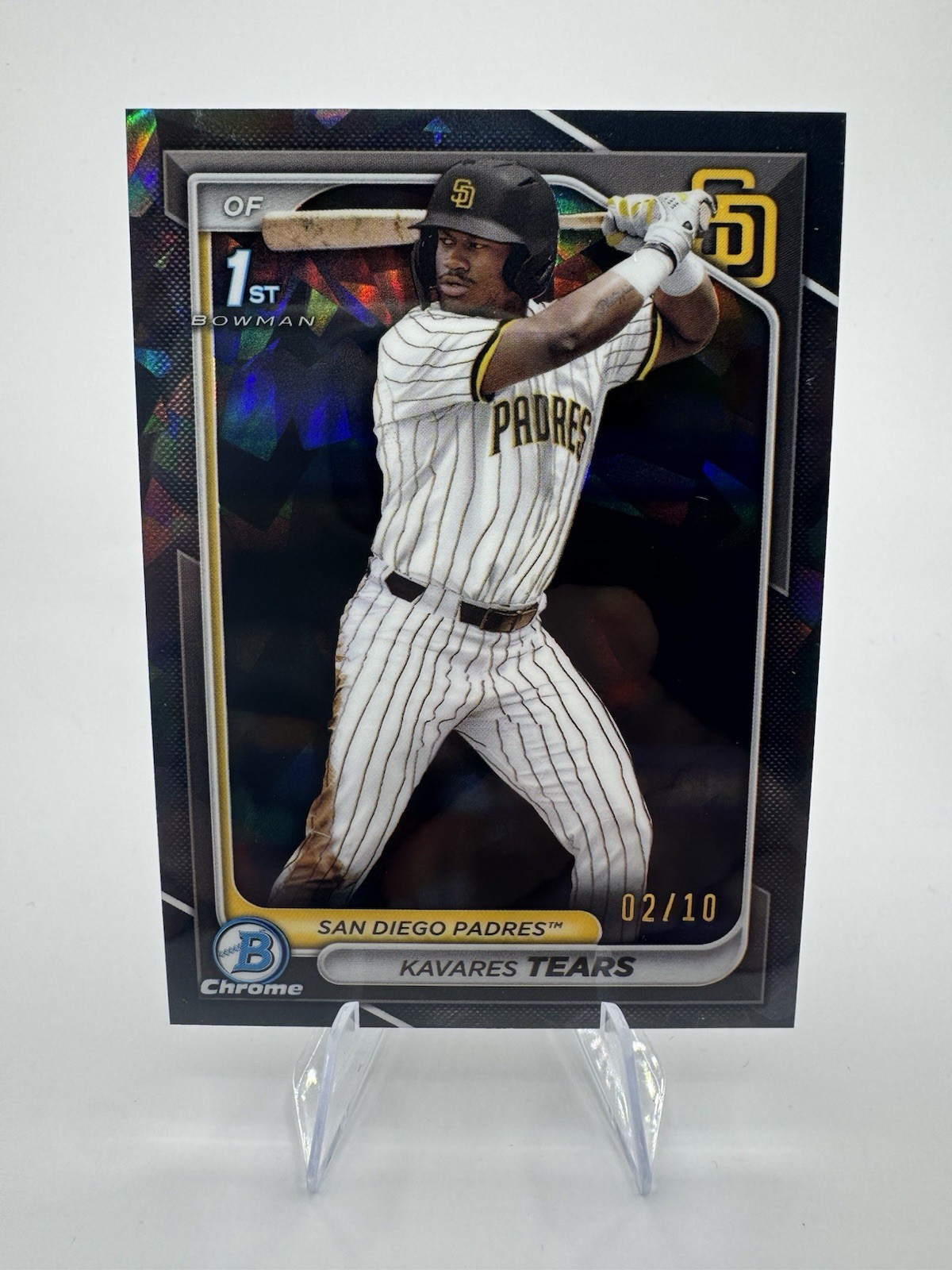 2024 Bowman Draft Sapphire Kavares Tears 1st Bowman Black /10 Padres