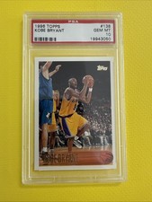1996 Topps Kobe Bryant Rookie Card PSA 10 GEM MINT Graded Basketball #138. rookie card picture