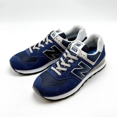 New Balance 574 Core Mens Retro Running Shoes Sneakers Blue White ML574EVN Navy