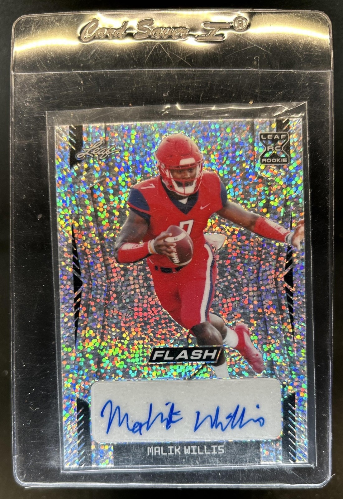Malik Willis Leaf Flash Autographs #BAMW1 Base