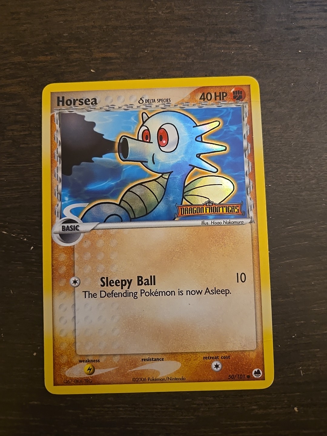 Horsea - (Delta Species) 50/101 Dragon Frontiers Reverse Holo DMG