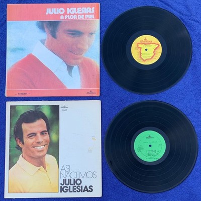 Julio Iglesias A Flor De Piel & Asi Nacemos 2 Vinyl LP's in Excellent! Condition