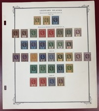 Îles Sous-le-Vent, 1921-1929, Lot de 35 timbres entre Scott #61 et 81, Mint, H.