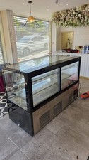 Adexa Refrigerated Display Case Floor Model Flat Glass, 2 Shelves