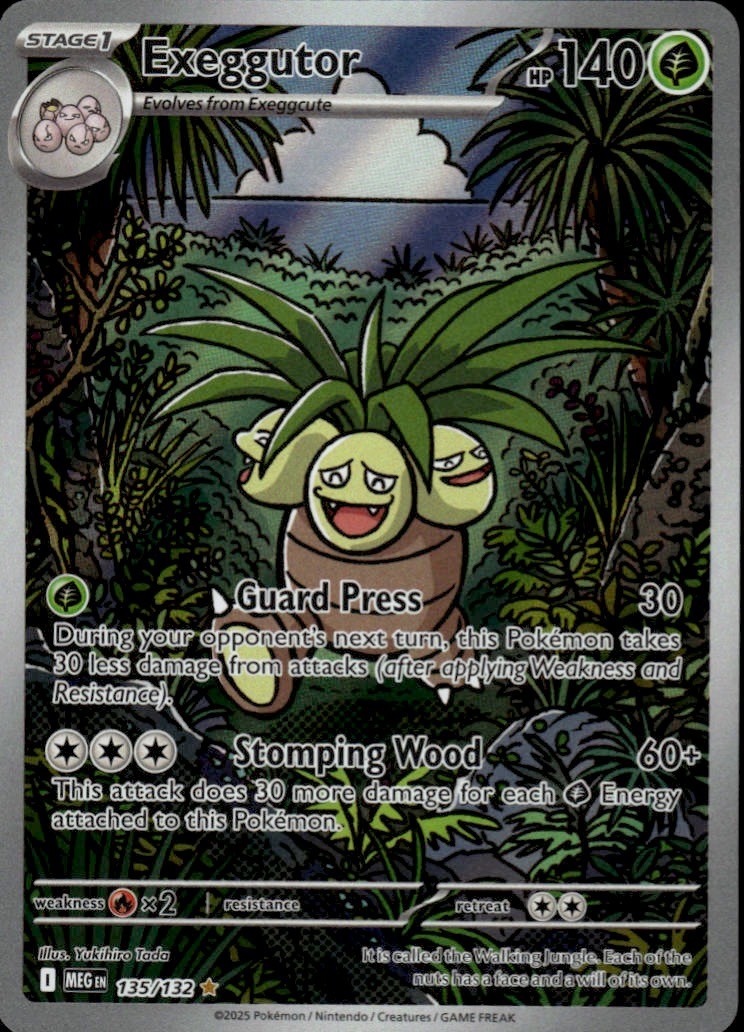 Exeggutor Holo Illustration Rare ME01: Mega Evolution 135/132 NM