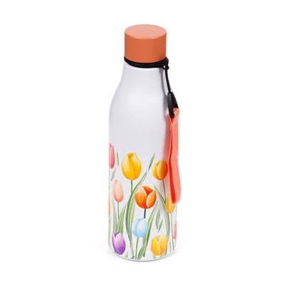 Puckator Tulips Cold Drink Bottle 500ml Double Wall 12h Steel