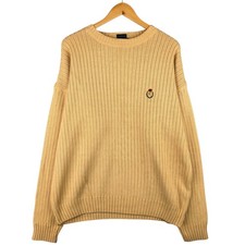 Vintage 1980'S Ralph Lauren Chaps ribbed cotton knit sweater size L men's size L