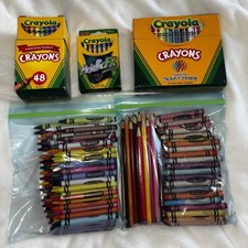 Vntg Crayola Crayons Bundle Binney Smith 1990-2013 Sharpener Metallic 5/8x5/16