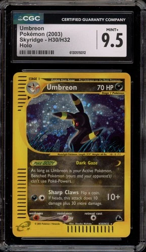 Pokemon Umbreon Skyridge Holo Rare #H30 CGC 9.5