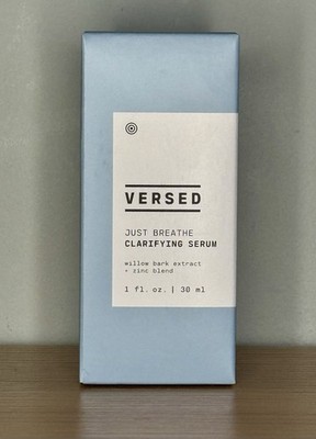 VERSED Just Breathe Clarifying Serum Willow Bark Extract Zinc Blend 1 oz