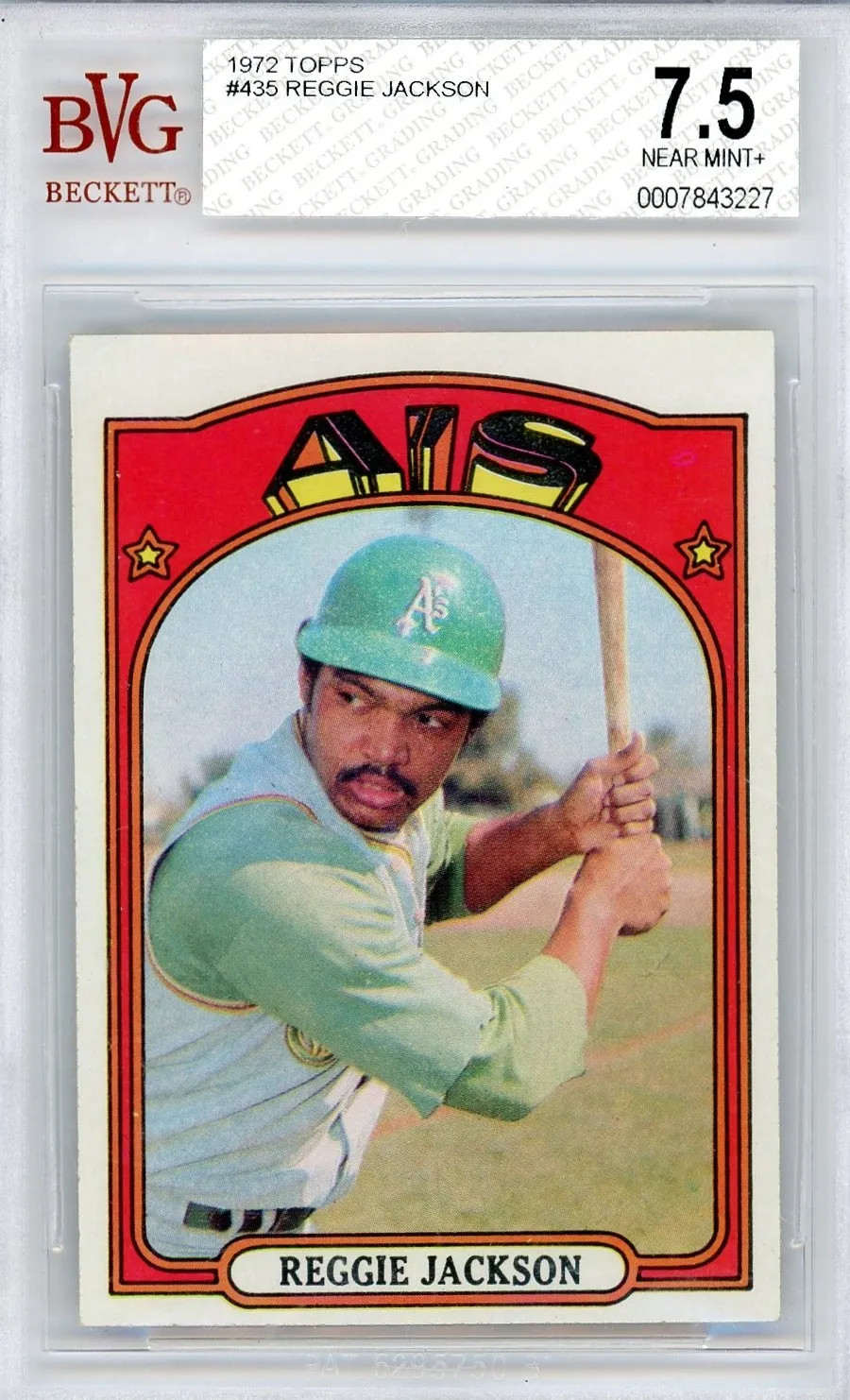 1972 Topps Reggie Jackson #435 BVG 7.5