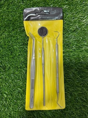Basic Dental Examination Set High Quality Stainless Steel Probe 3Pcs Kit 50 Kits