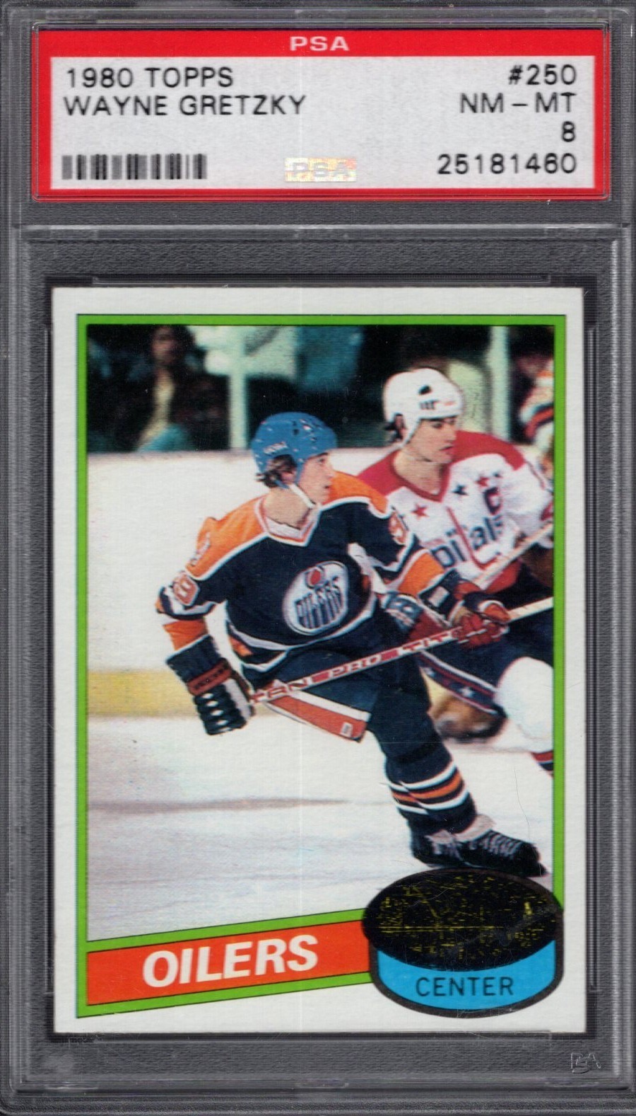 1980 Topps #250 WAYNE GRETZKY (HOF) GOAT PSA 8 NM/MT Edm OILERS 2nd Yr CENTERED