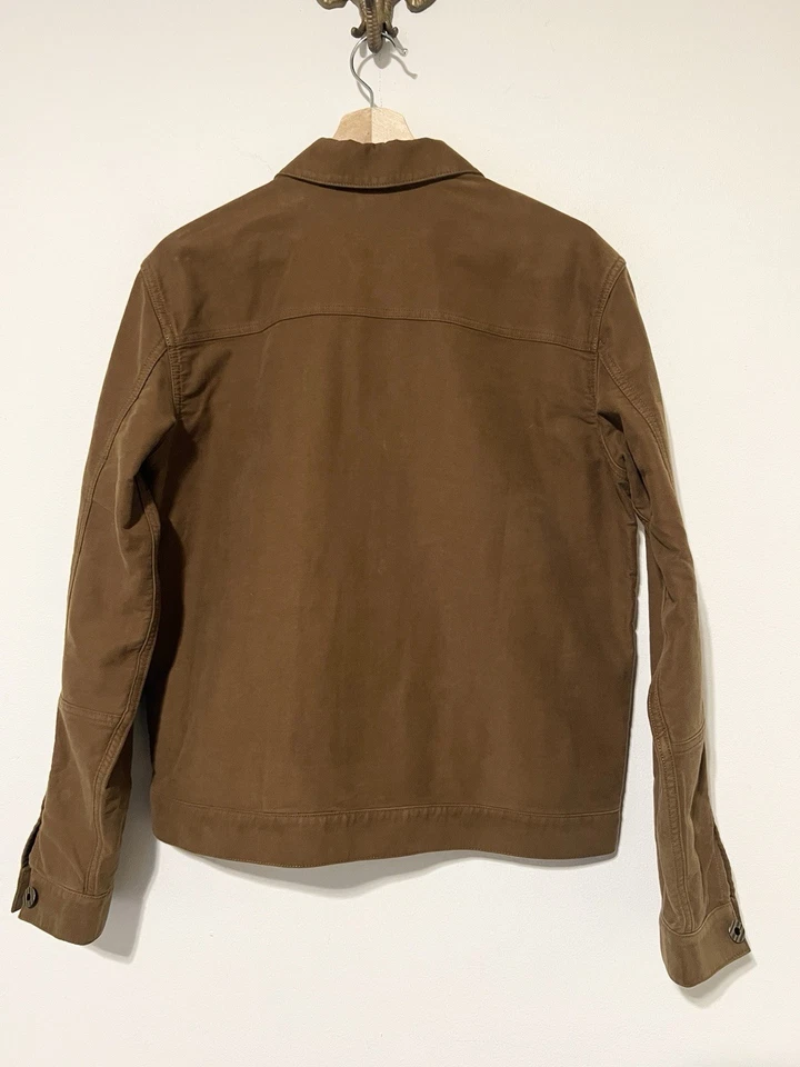 Chaqueta de Camionero Billy Reid Pequeña Para Hombre Moleskin Tupelo En Marrón Tabaco Foto 3 de 4