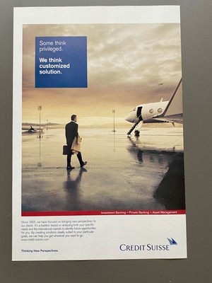 Credit Suisse Investment Private Banking Asset 2006 Vintage Ad Werbung Reklame