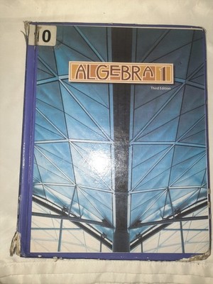 Algebra 1 Textbook Third Edition BJU Press Math HC Homeschool