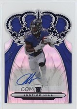 2019 Panini Chronicles Crown Royale Rookie Blue /50 Justice Hill #CR-30 Auto nd3