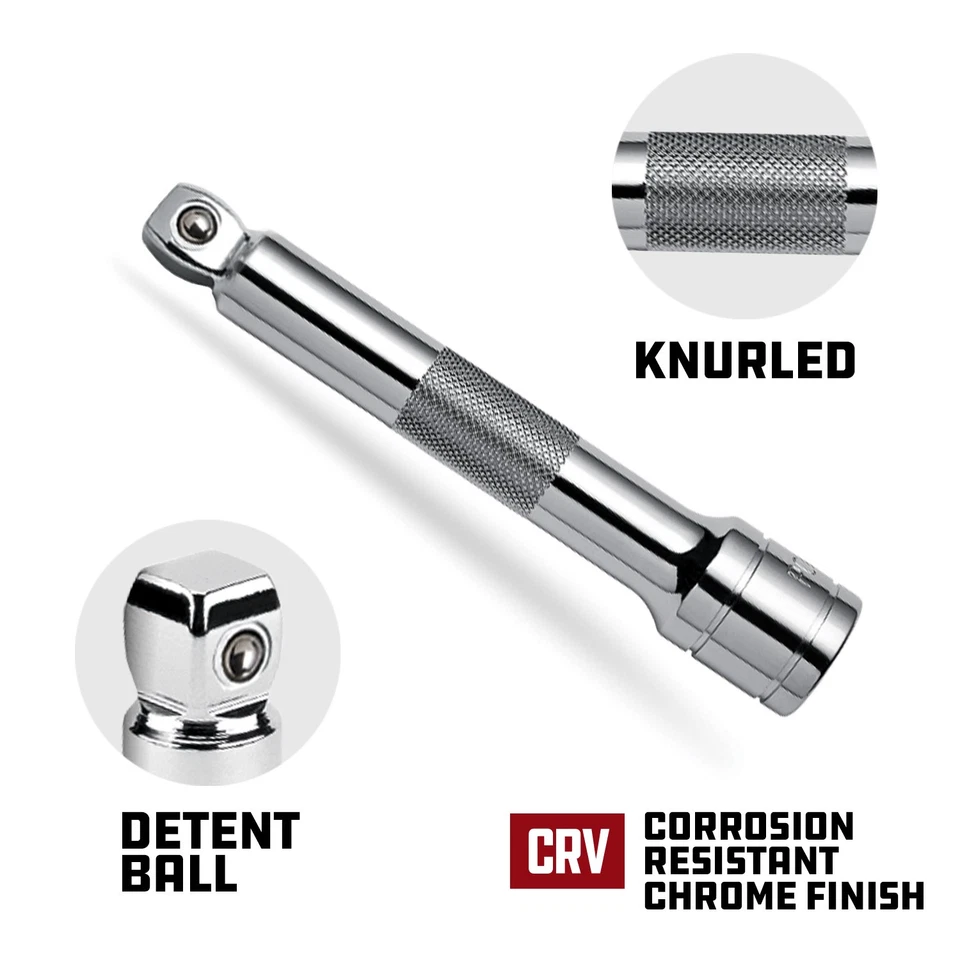 Powerbuilt 3 Piece 3/8 in. Dr. Socket Extension Bar Set - Wobble Tip - 640857 - Image 4 of 4