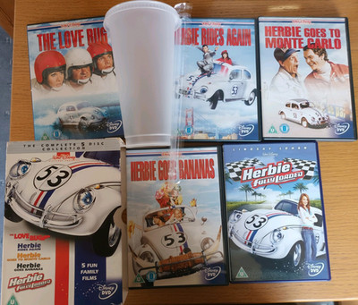 Disney Herbie Box Set DVD Englisch FSK 0 Walt Disney  + 1 Becher und Strohhalm 