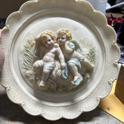 Vintage Cherubs Raised Reposse Acrylic Wall Hanging eBay