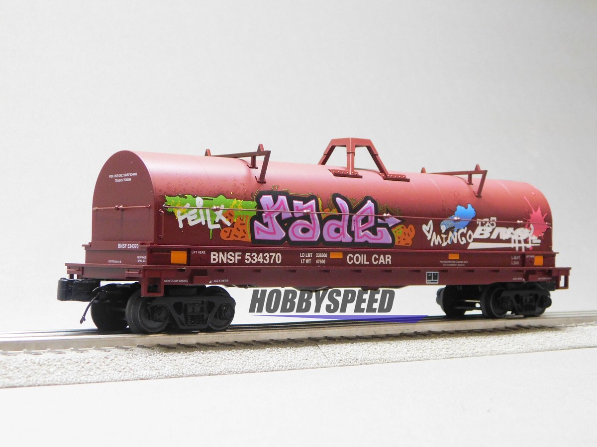 LIONEL BNSF GRAFFITI COIL CAR #534370 GONDOLA w/ COIL LOAD O