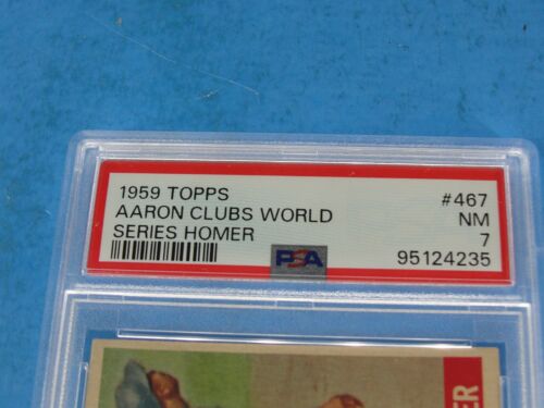 1959 Topps Aaron Clubs World Series Homer PSA 7 NM!!!!! - Picture 2 of 3