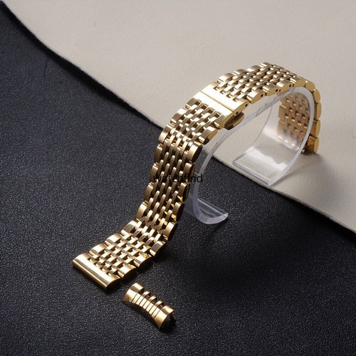 Correa de reloj recta curva pulsera de acero inoxidable repuesto sólido - Imagen 12 de 15