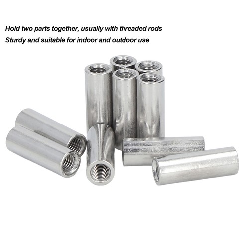 10 pz M8x1,25 12 L35 mm dadi connettore rotondo 304 dado di accoppiamento in acciaio inox - Foto 13 di 22
