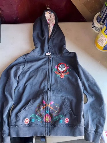 Kids Disney store Coco Zip Up Hoodie Jacket size 7/8 - Picture 5 of 7