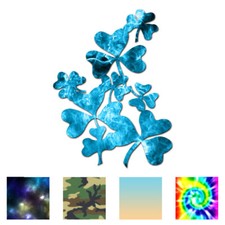 Shamrocks Irish Clover - Decal Sticker - Multiple Patterns  Sizes - ebn986