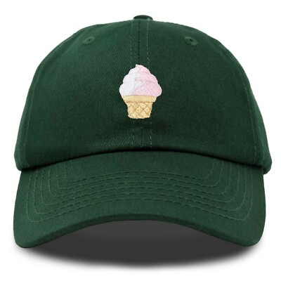 DALIX Soft Serve Ice Cream Baseball Cap - Hot Pink Cotton Hat, Adjustable Metal Buckle, For Adults - View #7