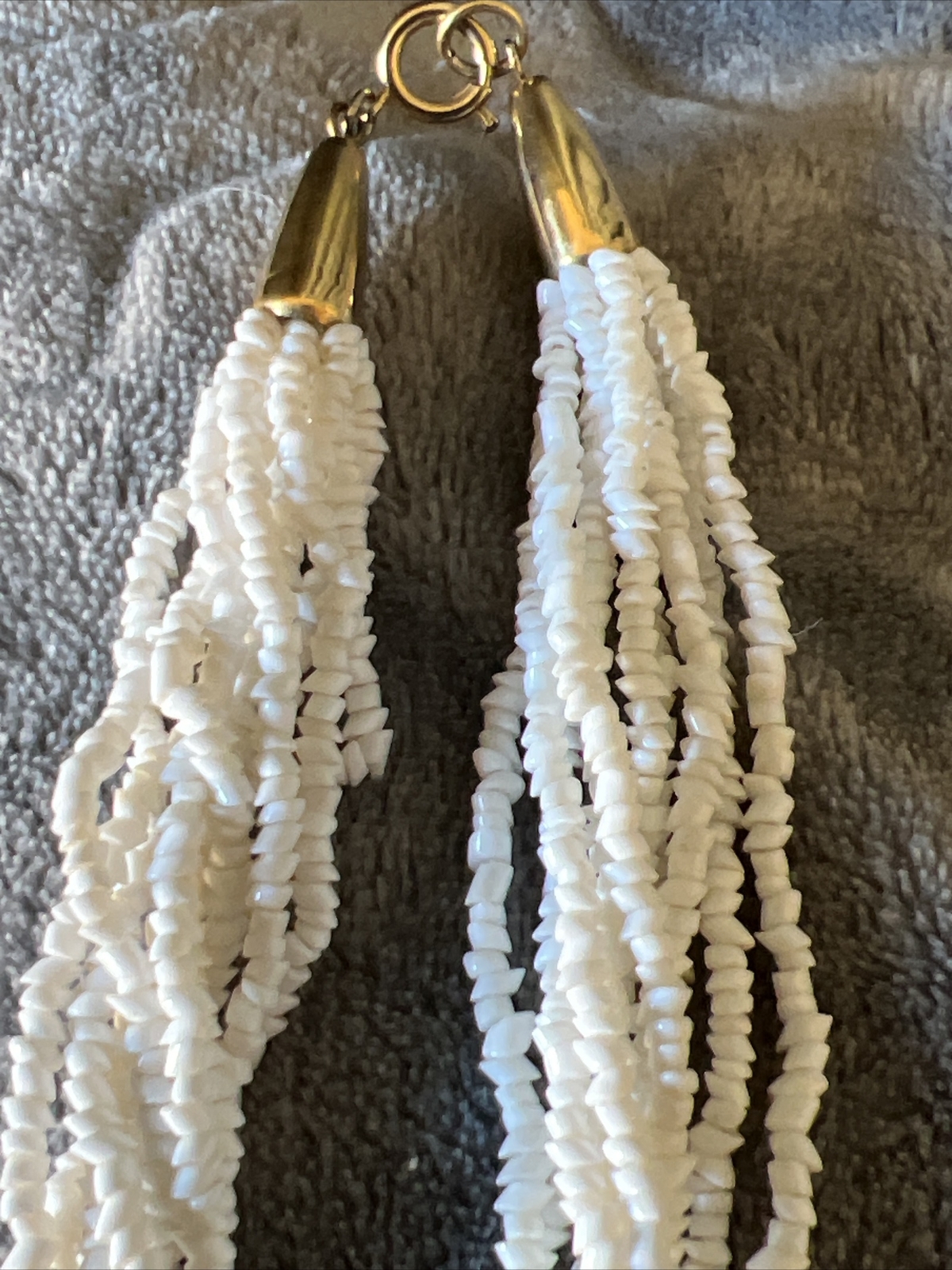 Multi Stranded Tiny Seashell Bead Twisted Chocker… - image 4