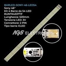 KIT 4 BARRE STRIP 54 LED TV SONY RUNTK4337TP KDL46EX700