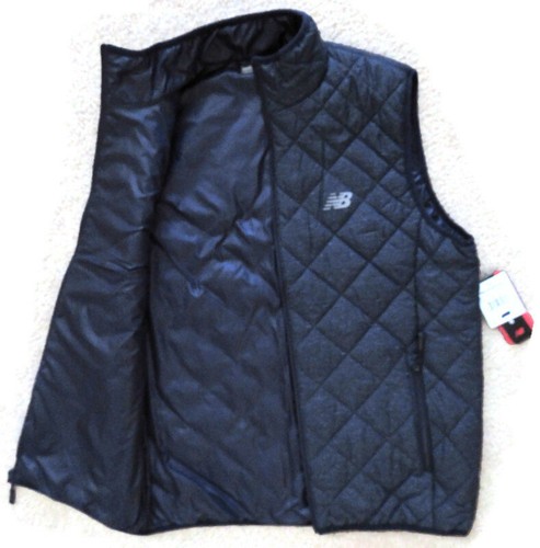 NEW BALANCE MEN'S NAVY FULL ZIP QUILTED Lightweight VESTS Size S, M, #NBMV8229 - Picture 2 of 4